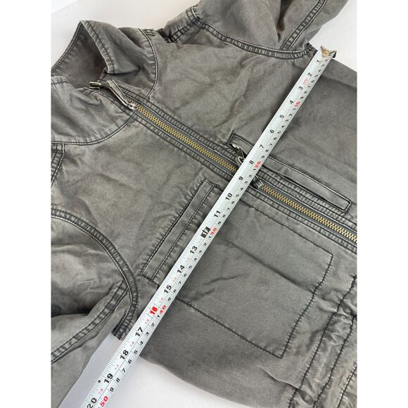 ~ Madewell SM Boho Jacket Fleet Utility Cotton Pockets Olive Green Preppy Zip - Picture 5 of 13